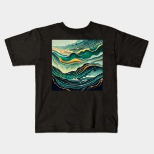 Abstract fluid art Kids T-Shirt